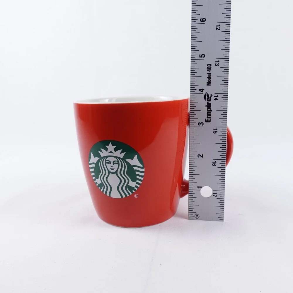 Starbucks 2020 Red Ceramic Coffee Mug Cup Mermaid Green Logo 12oz Holiday